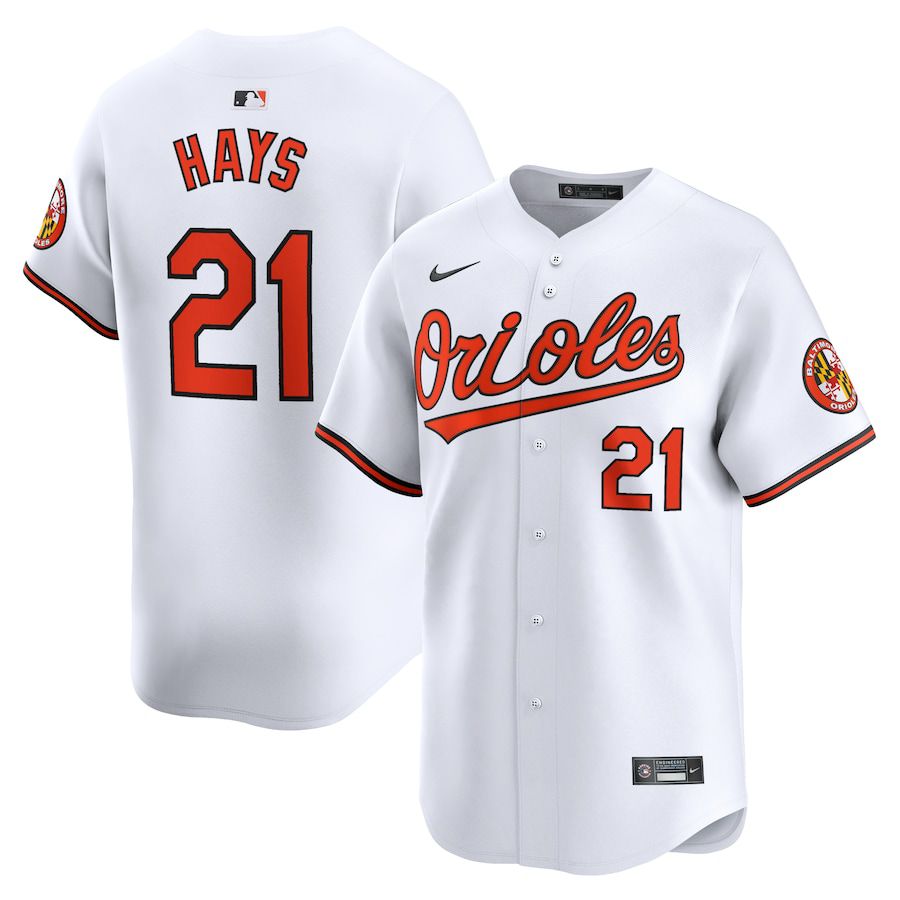 Men Baltimore Orioles 21 Austin Hays Nike White Home Limited Player MLB Jersey